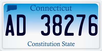 CT license plate AD38276