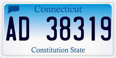 CT license plate AD38319