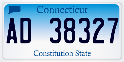 CT license plate AD38327