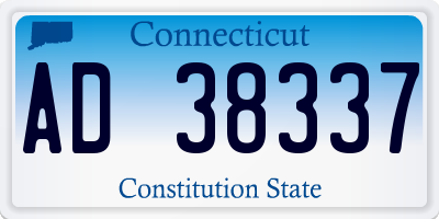 CT license plate AD38337