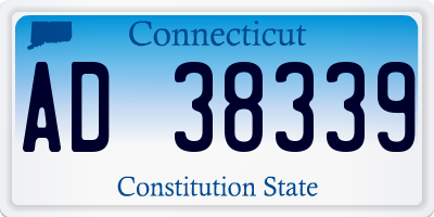 CT license plate AD38339