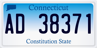 CT license plate AD38371