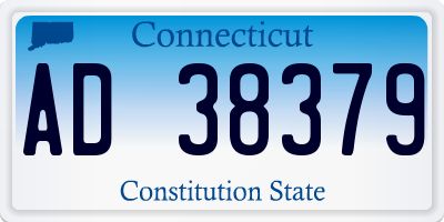 CT license plate AD38379