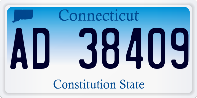 CT license plate AD38409