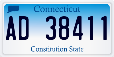 CT license plate AD38411