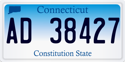 CT license plate AD38427
