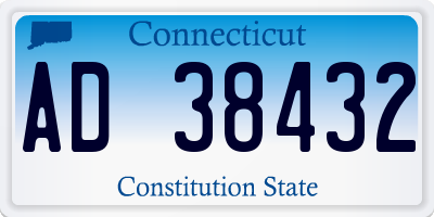 CT license plate AD38432