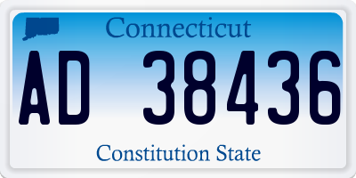 CT license plate AD38436