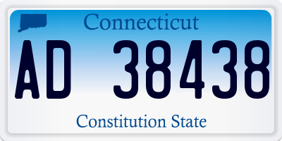 CT license plate AD38438