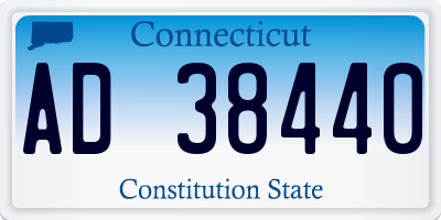 CT license plate AD38440