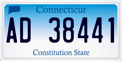 CT license plate AD38441