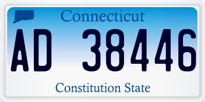 CT license plate AD38446