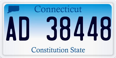 CT license plate AD38448