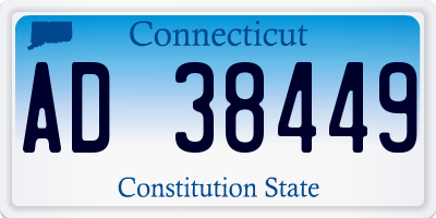 CT license plate AD38449