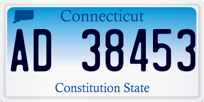 CT license plate AD38453