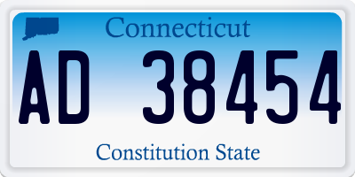 CT license plate AD38454