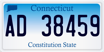 CT license plate AD38459
