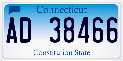 CT license plate AD38466