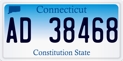 CT license plate AD38468
