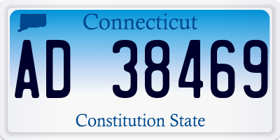 CT license plate AD38469