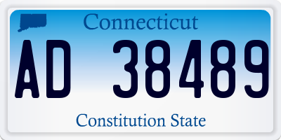 CT license plate AD38489