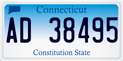 CT license plate AD38495