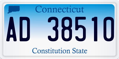 CT license plate AD38510