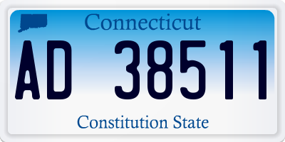 CT license plate AD38511