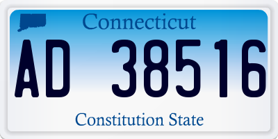 CT license plate AD38516
