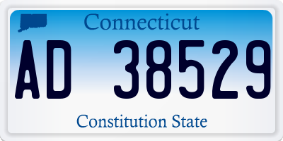 CT license plate AD38529