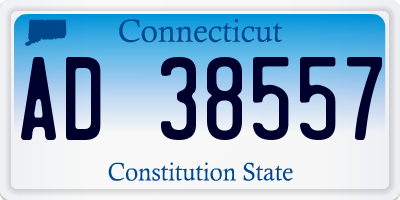 CT license plate AD38557