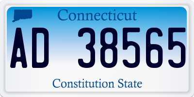 CT license plate AD38565
