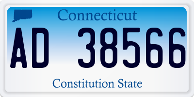 CT license plate AD38566