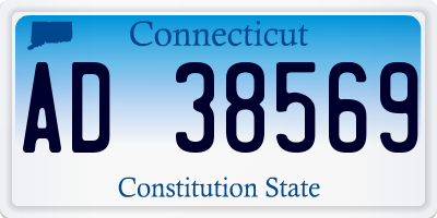 CT license plate AD38569