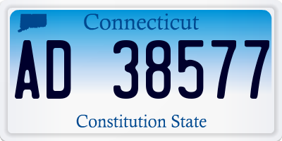 CT license plate AD38577