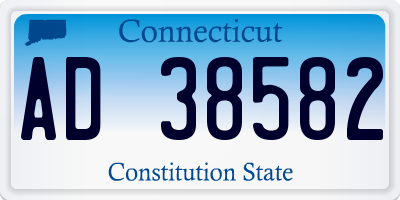 CT license plate AD38582