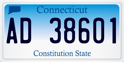 CT license plate AD38601