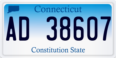 CT license plate AD38607