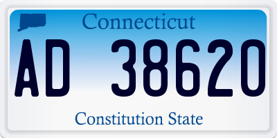 CT license plate AD38620