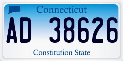 CT license plate AD38626