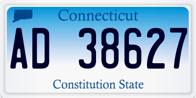 CT license plate AD38627