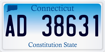 CT license plate AD38631