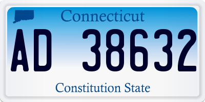 CT license plate AD38632