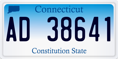 CT license plate AD38641