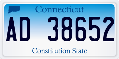 CT license plate AD38652