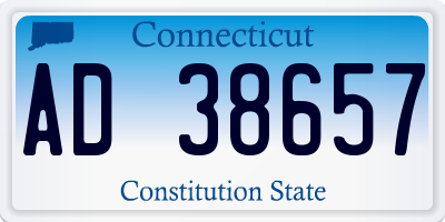 CT license plate AD38657