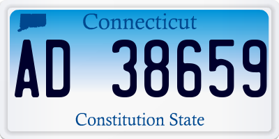 CT license plate AD38659