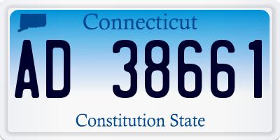 CT license plate AD38661
