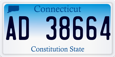 CT license plate AD38664