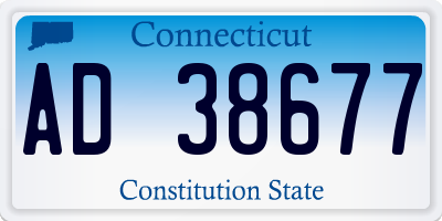 CT license plate AD38677